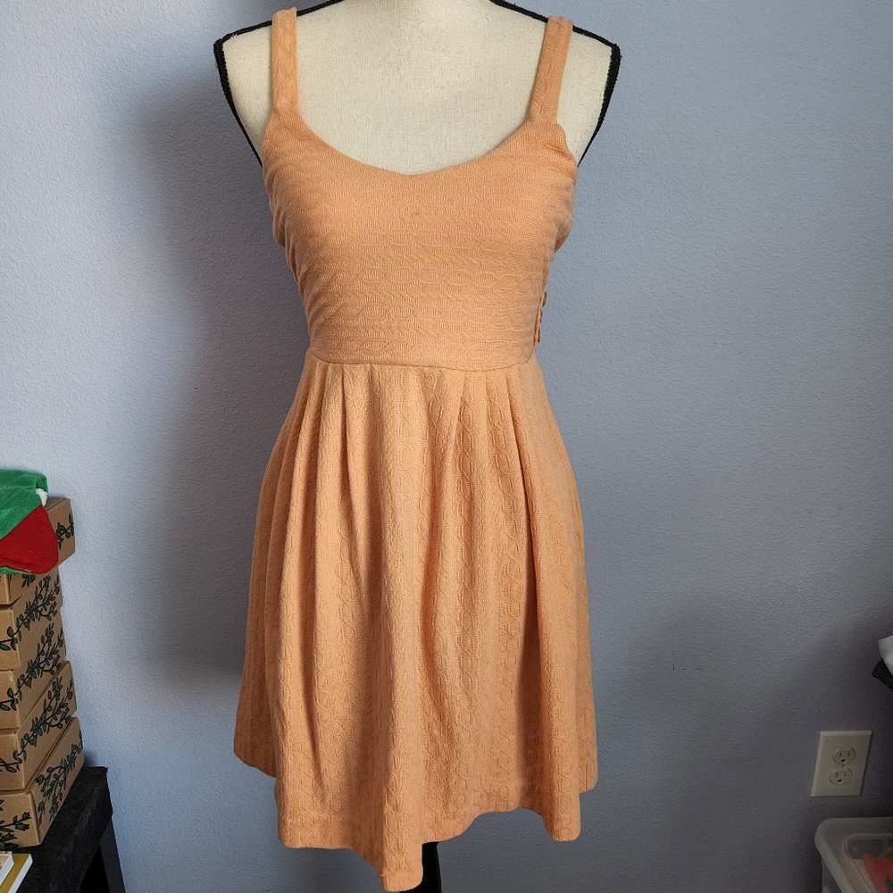 Anthropologie Postmark Rolo Cross Back Orange Dress Size Small